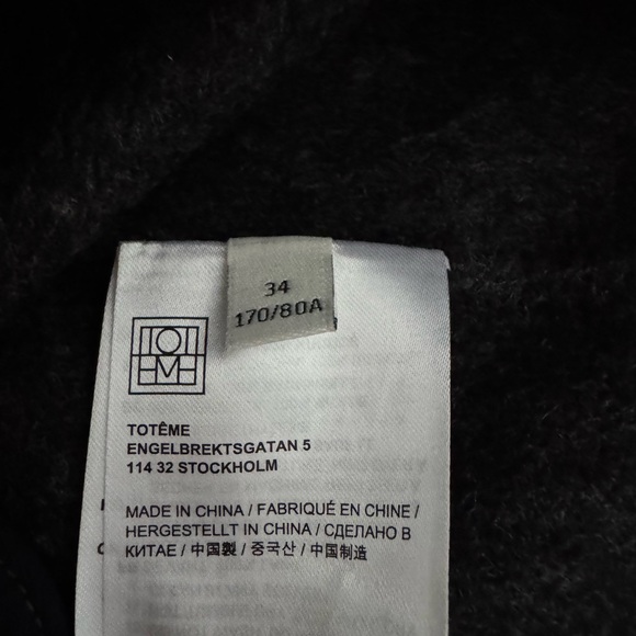 Toteme Gray Long Coat, sz 34 - Picture 4 of 6